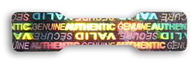  hologramme violet  adhesif en forme de os